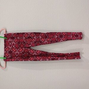 LulaRoe One Size Leggings Red/Pink/Black